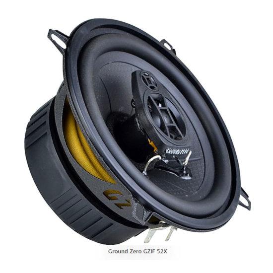 Ground Zero GZIF 5.2 2-drożne głośniki współosiowe o średnicy woofera 130 mm. Moc woofera 70 W RMS